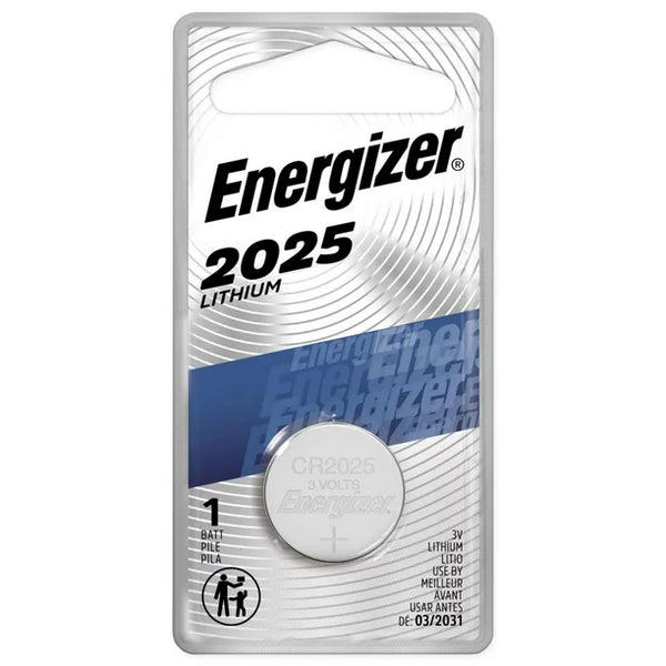Energizer Coin Cell Battery 3V Size CR2025 Lithium (1 per pack)