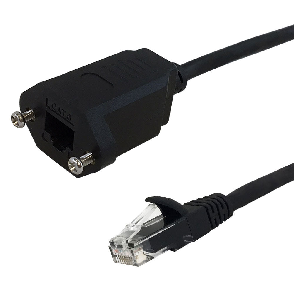 RJ45 CAT6 UTP Male to Panel Mount Female Cable FT4/CMR
