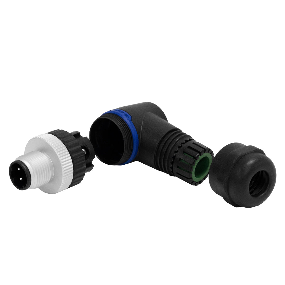 M12 4-pin D-Code Male Right Angle Connector