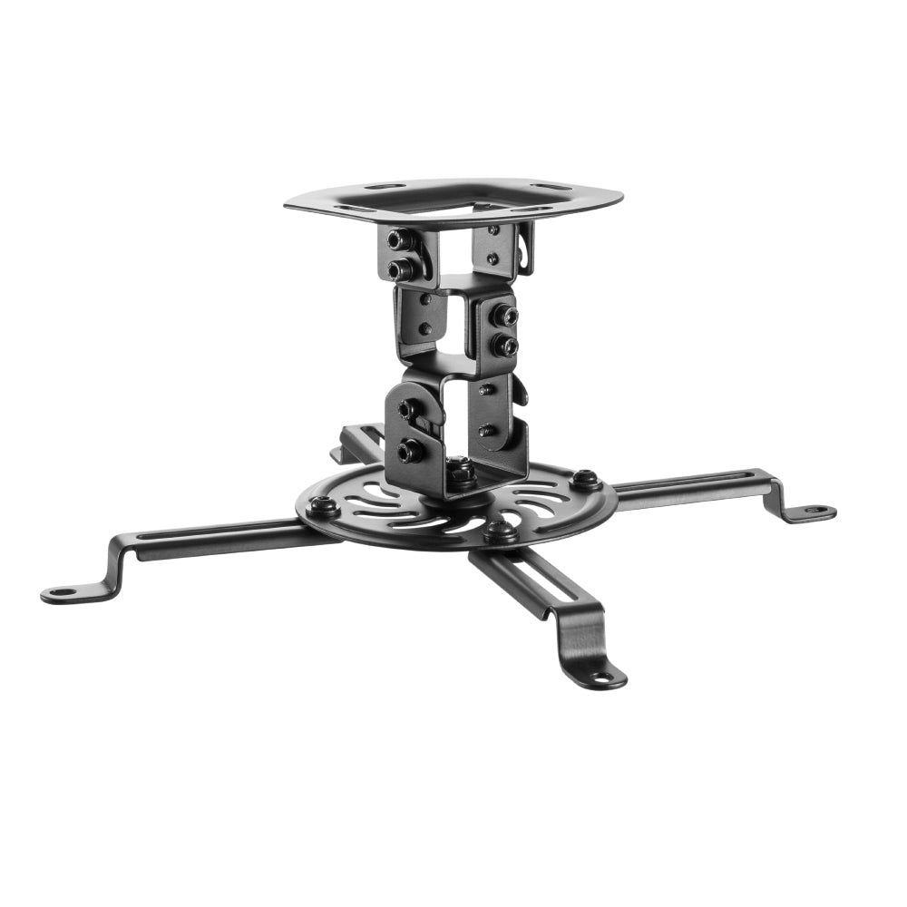Adjustable Tilt & Rotate 4-Arm Projector Ceiling Mount Bracket (150mm) - Black