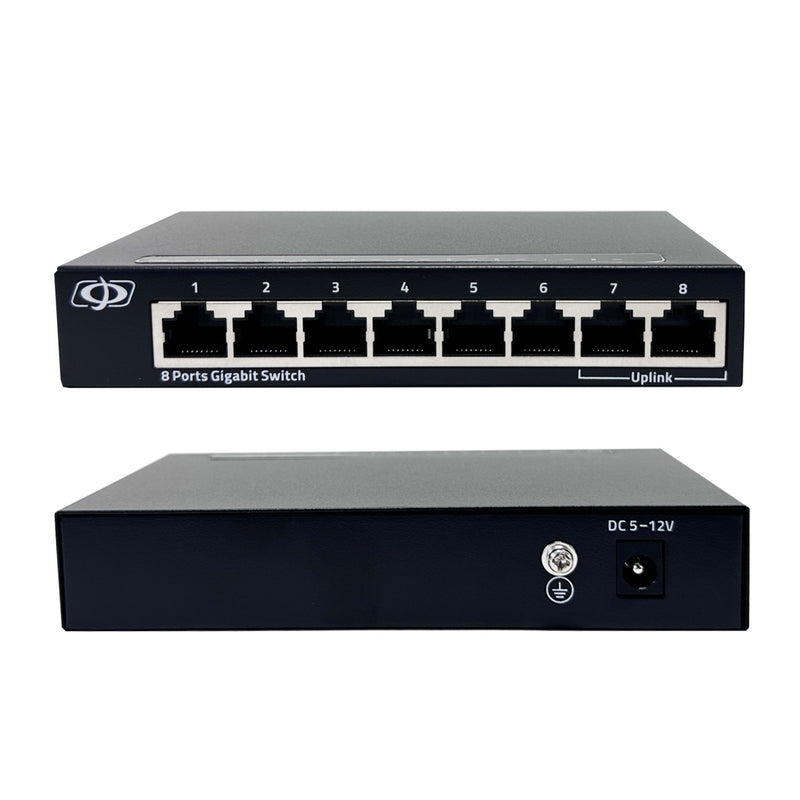 8-Port 10/100/1000Mbps Gigabit Ethernet Network Switch - Desktop/Wall Mount - Unmanaged - 16Gbps Total Bandwidth
