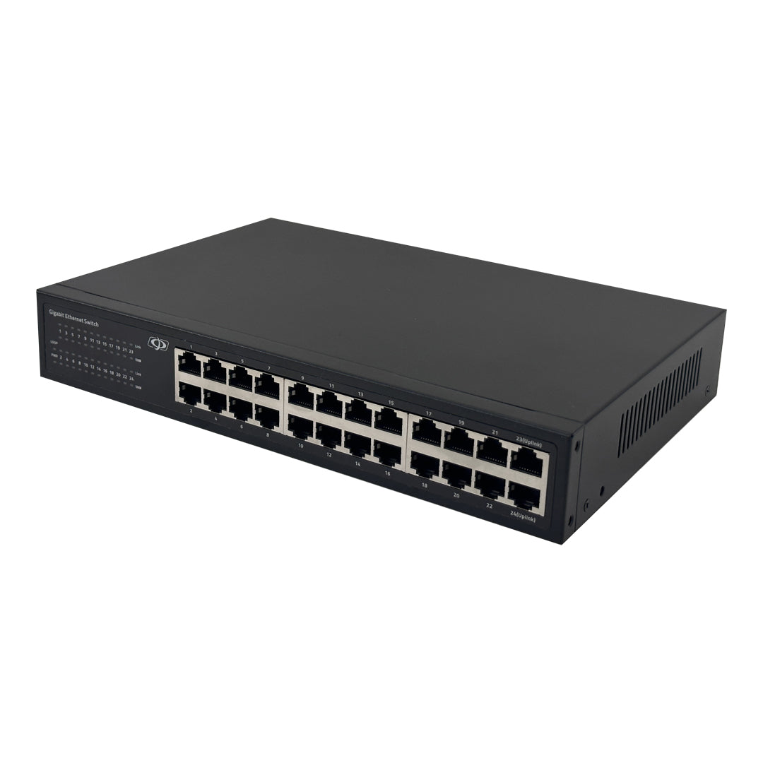 24-Port 10/100/1000Mbps Gigabit Ethernet Network Switch - Desktop/Wall Mount/Rack Mount - Unmanaged - 1U - 48Gbps Total Bandwidth