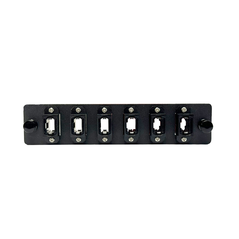 Loaded LGX Adapter Panel with 6x 12F MTP (Key Up/Key Down) SM/MM - Black