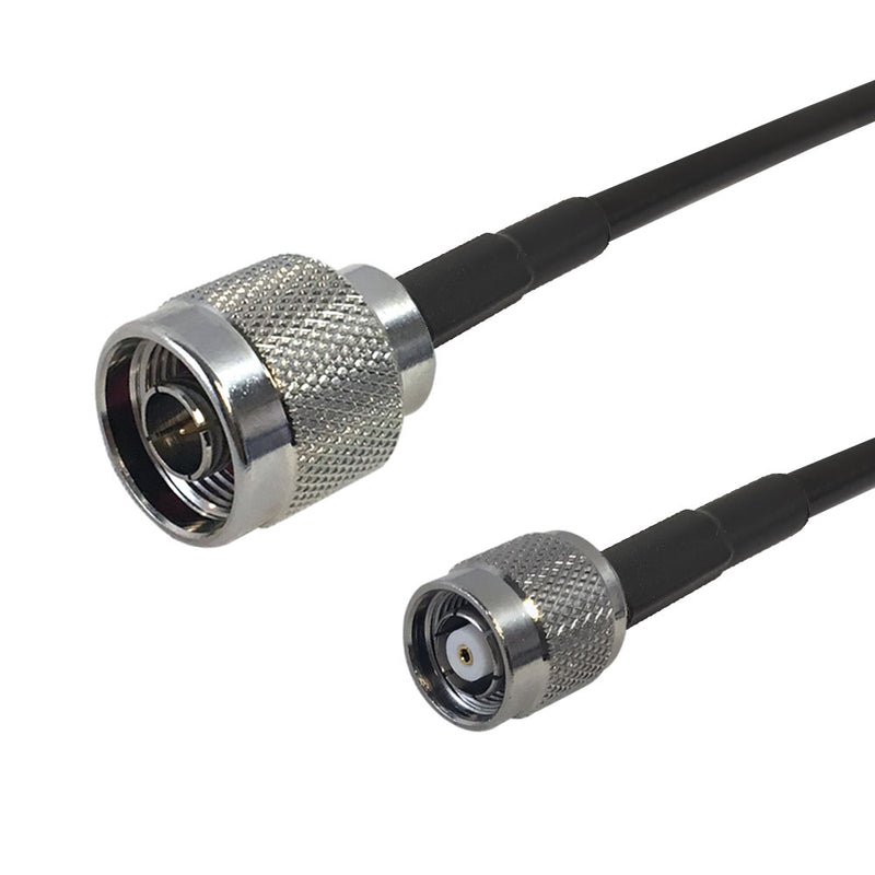 Premium Phantom Cables Times Microwave LMR-195 N-Type Male to TNC-RP (Reverse Polarity) Male Cable