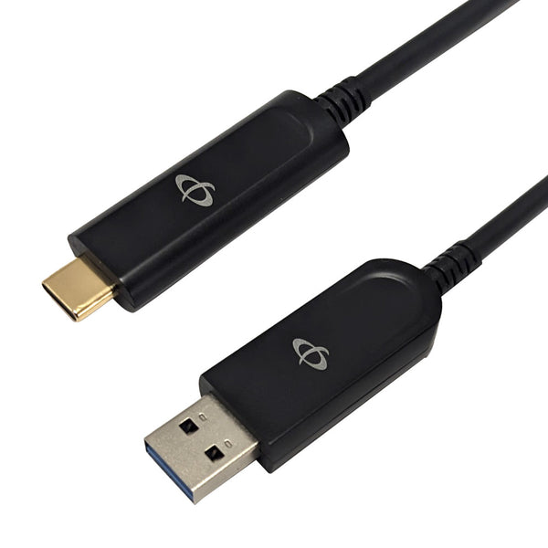 USB 3.1 AOC Type-C Male to Type-A Male Cable 10G 800mA - CMP - Black