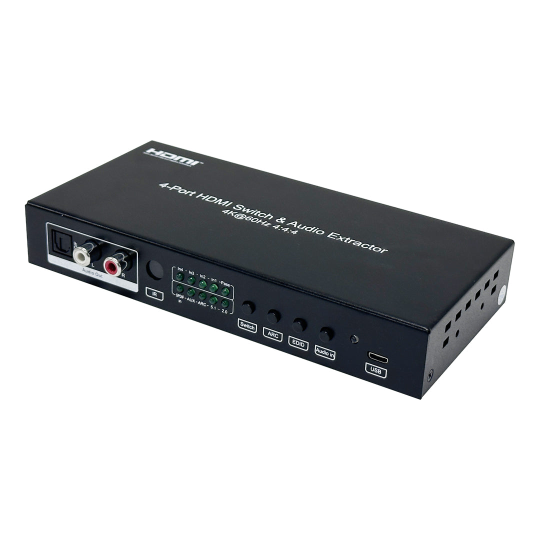 4-Port HDMI Switch 4Kx2K@60Hz HDMI -YUV4:4:4 -ARC CEC HDR IR C