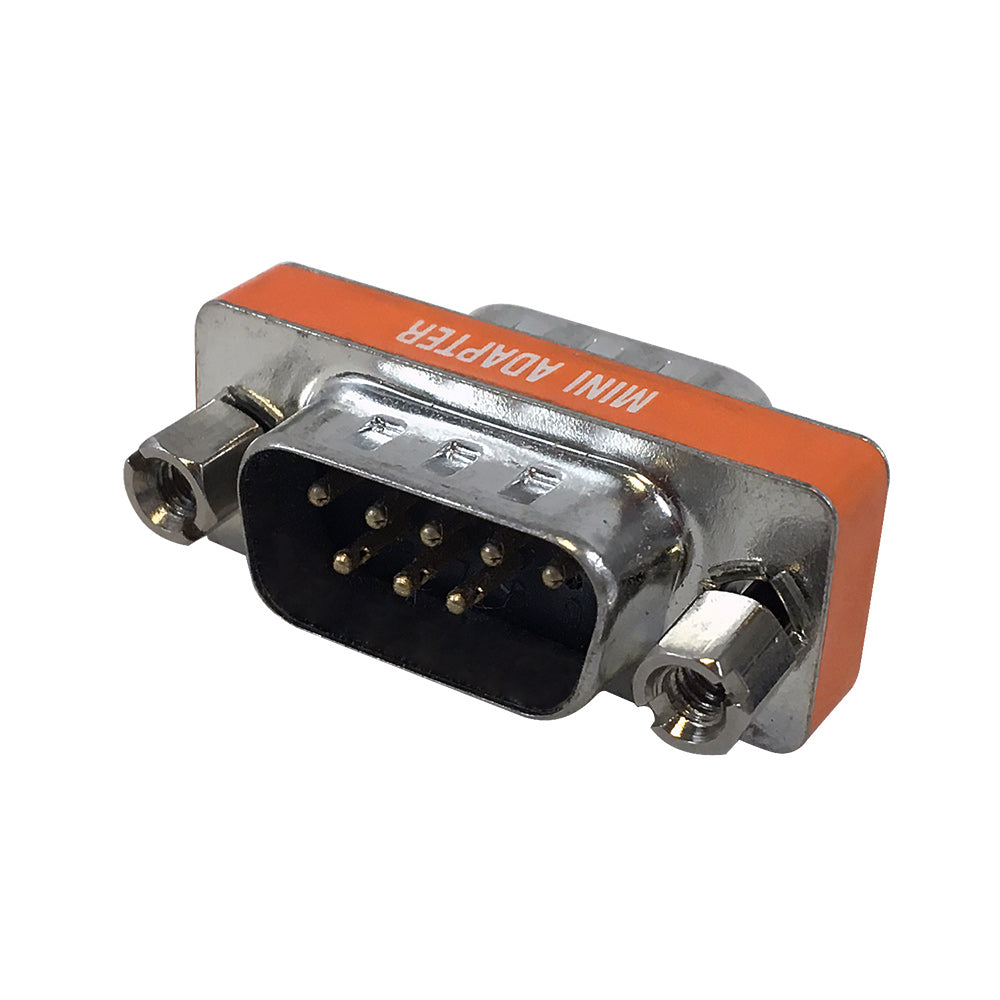 DB9 Null Modem Slimline Gender Changer Male to Male