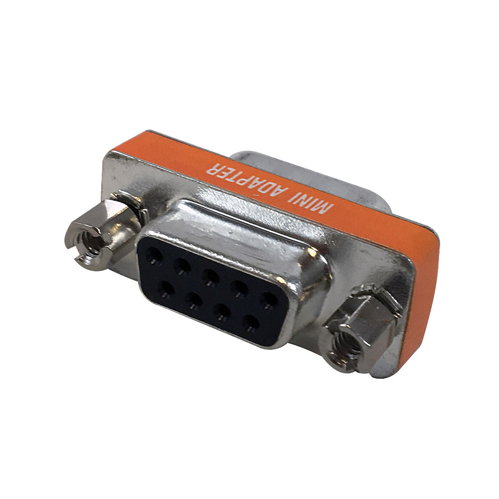 DB9 Null Modem Slimline Gender Changer Female to Female