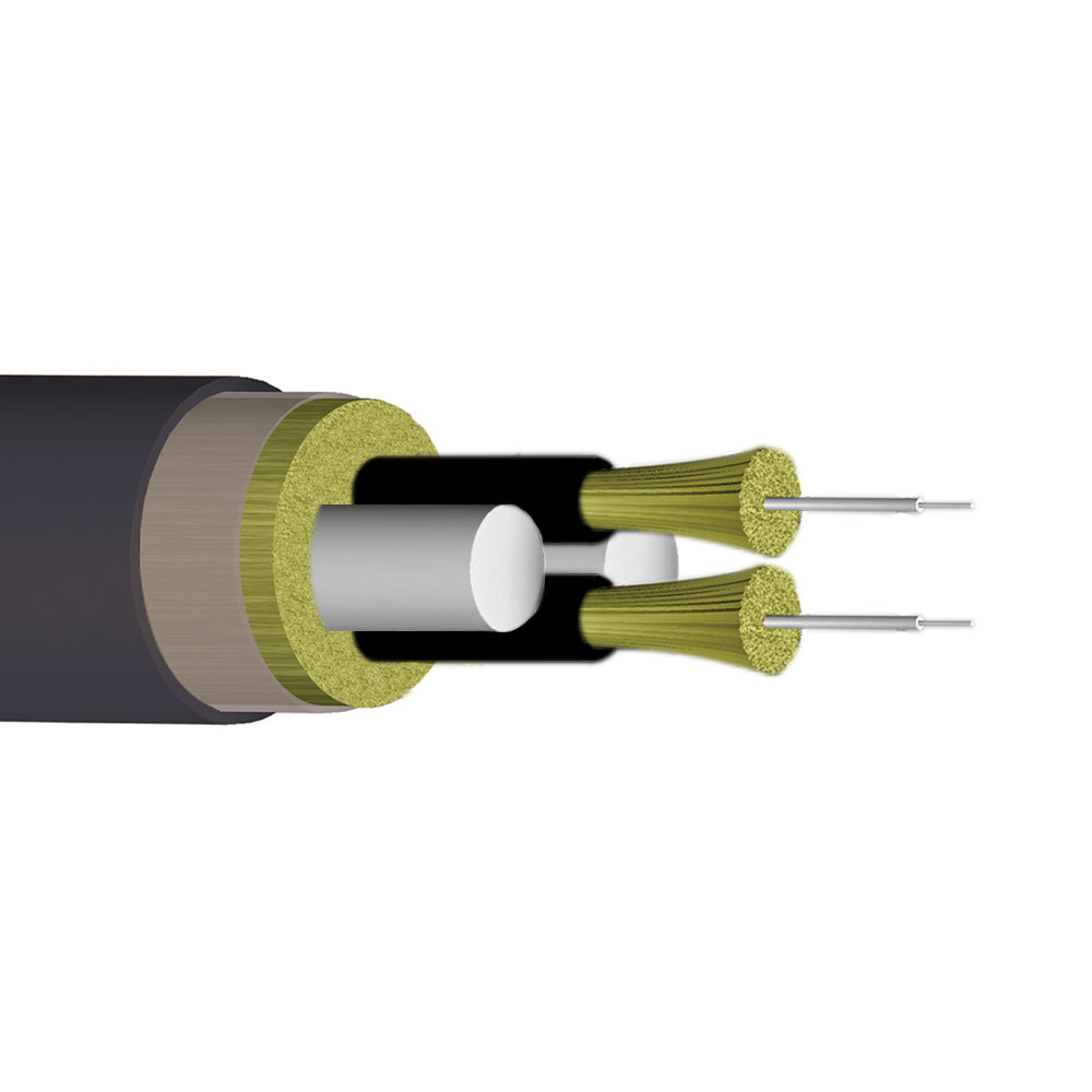OM1 Multimode 62.5 Micron Indoor/Outdoor Ruggedized Breakout AFL (Corning InfiniCor) - OFNR Riser Fiber Bulk Cable (per meter)