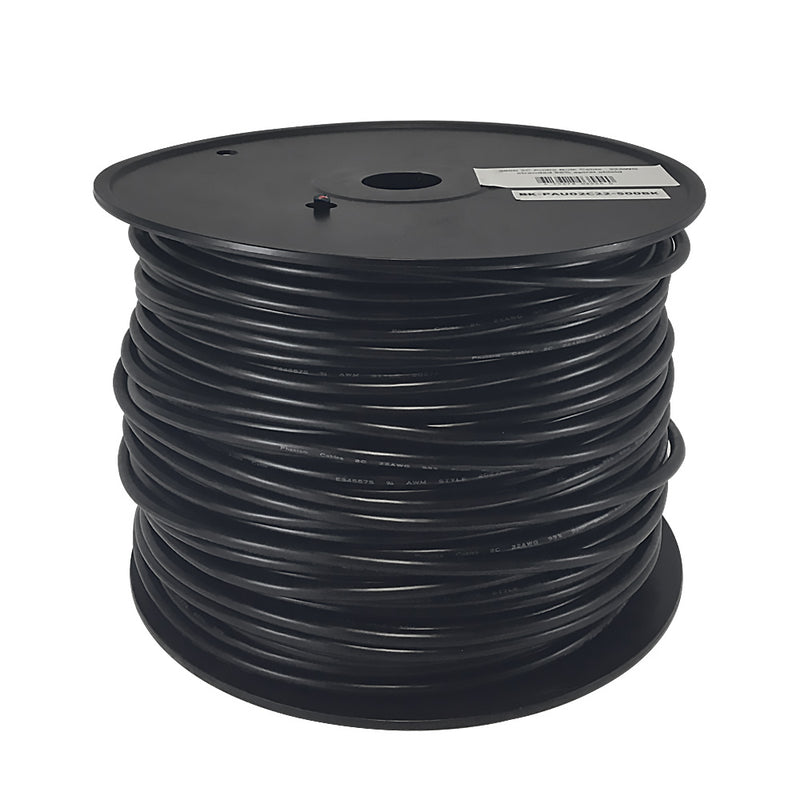 500ft 2C Audio Bulk Cable - 22AWG Stranded 95% Spiral Shield