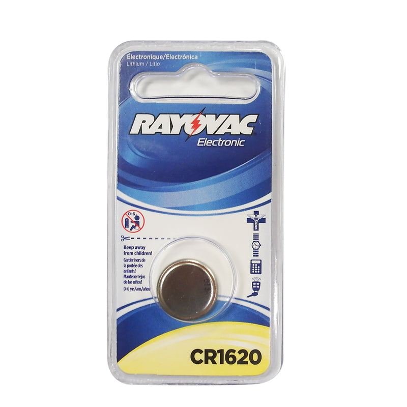 Rayovac coin cell battery 3V size CR1620 Lithium 1 pack