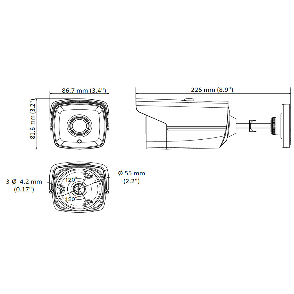 5MP Bullet TVI Camera - 2.8mm Fixed Lens - Ultra Lowlight IR with 130ft Range - IP67 Rated - White