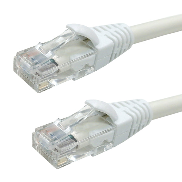 Molded Boot Custom RJ45 Cat5e 350MHz Assembled Patch Cable - White