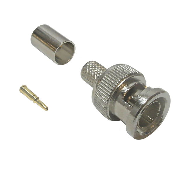 BNC Male Crimp Connector for RG6 Cable