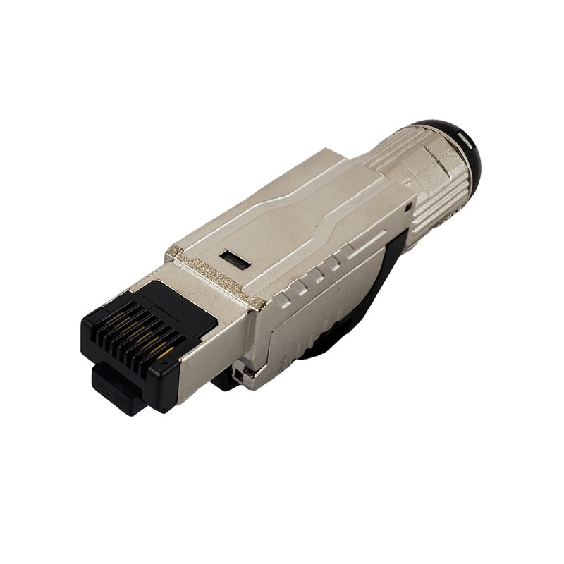 RJ45 Cat6a Shielded Field Termination Tool-Less Plug Solid or Stranded 8P 8C - IP20