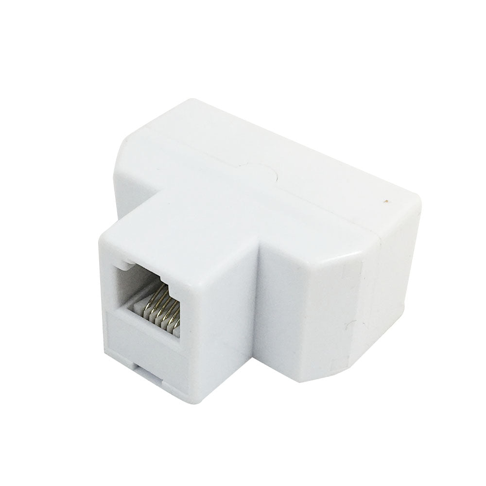 RJ12 Tee Adapter (4x RJ12 Female) - White