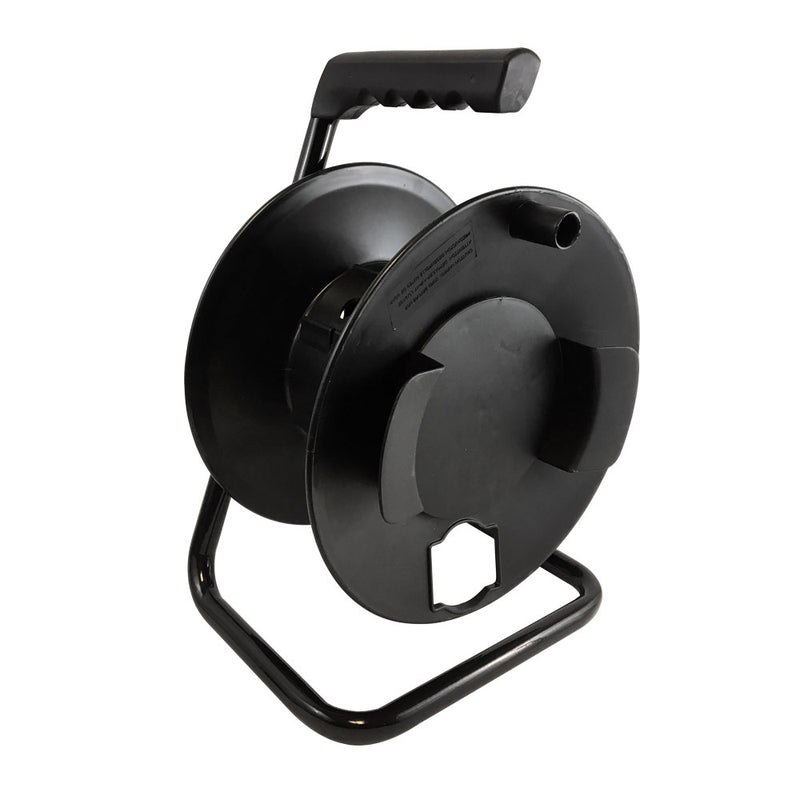 Cord Reel with Metal Stand - Black