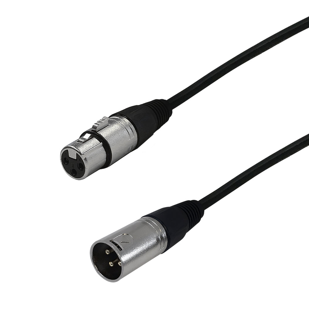 Câbles DMX Jindaaudio - Lot De 4 XLR Mâle/Femelle 3m - Pour Microphones Et Éclairage Scène