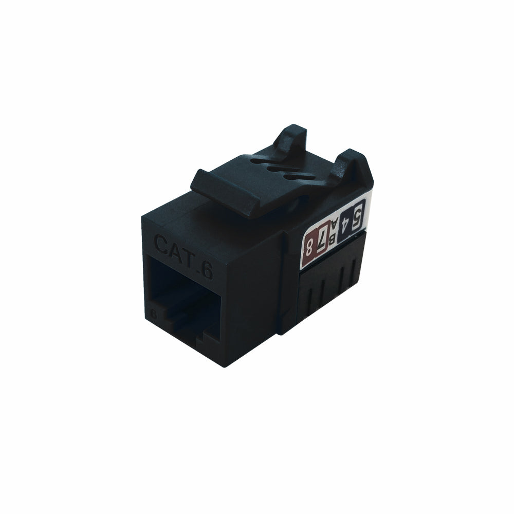 に一こ　453545サイドアクリル　ブラック RJ45 Cat6 Slim Profile Jack, 110 Punch-Down