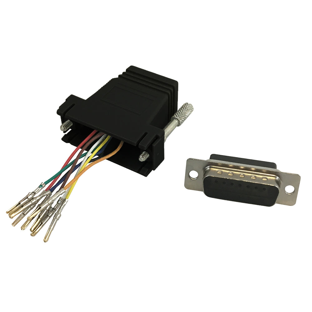 PENGLIN Lot De 2 Adaptateurs DB15 Mâles Et 2 Adaptateurs DB15 Femelle Vers RJ45 Réseau Ethernet Modulaire DB15 Vers RJ45 8P8C Femelle