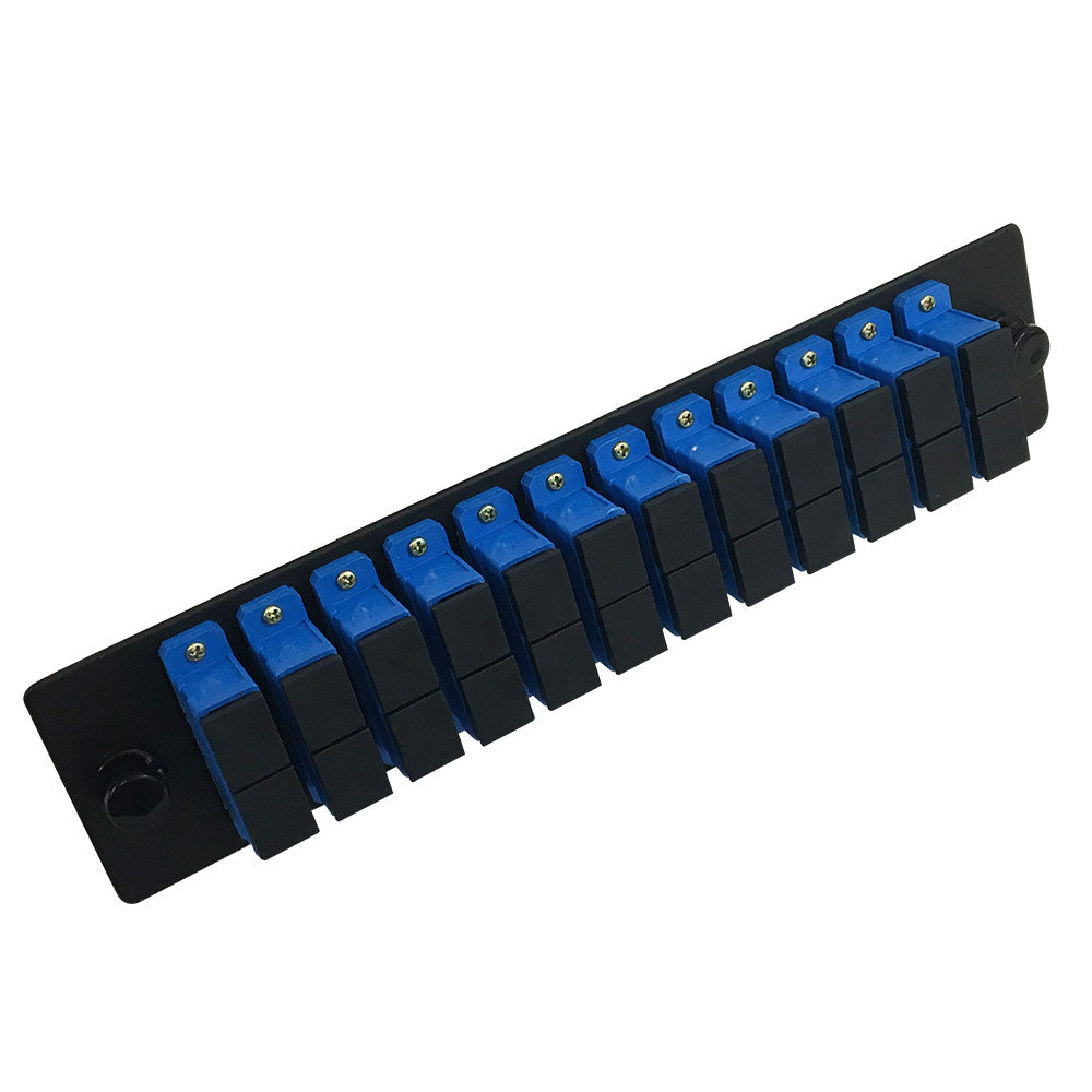 Loaded Adapter Panel with 12 x Duplex SC/UPC Singlemode (Non-LGX) - Black