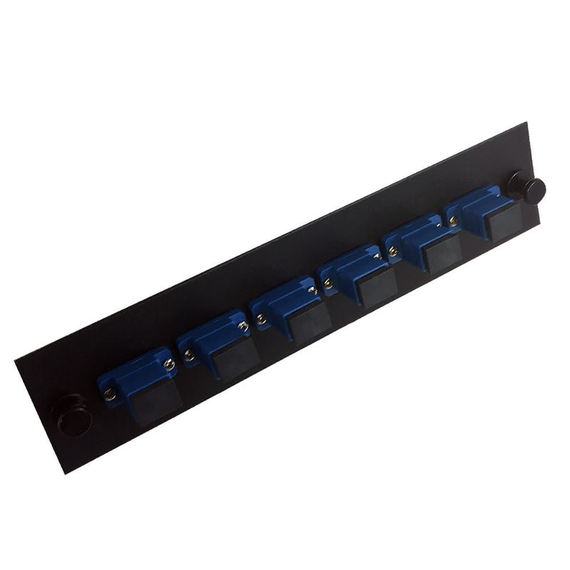 Loaded Adapter Panel with 6x Simplex SC/UPC Singlemode - Black