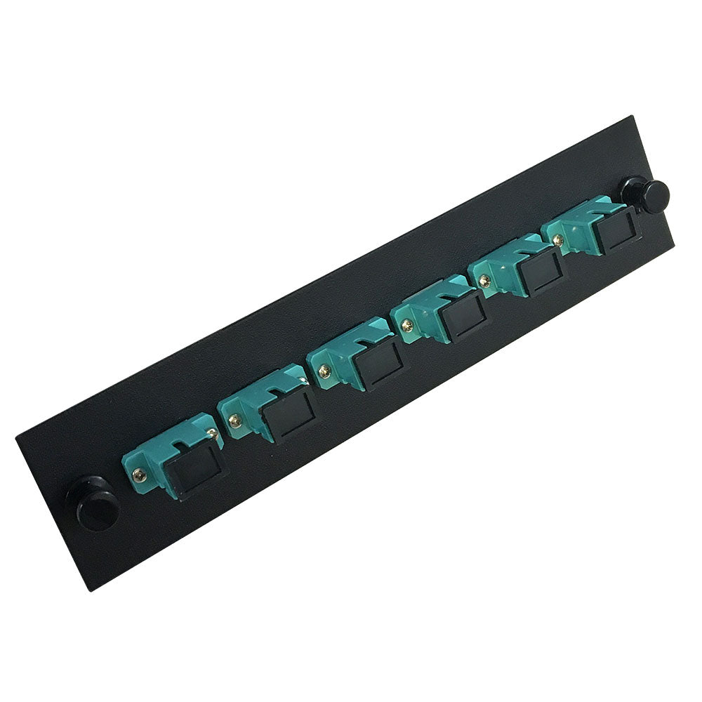 Loaded Adapter Panel with 6x Simplex SC/PC Multimode 10G (Non-LGX) - Black