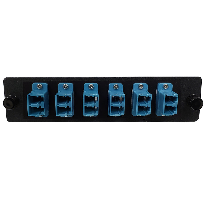 Loaded LGX Adapter Panel with 6x Duplex LC/UPC Singlemode - Black