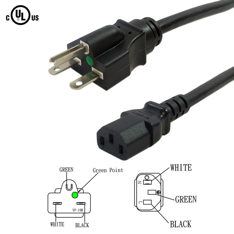 Hospital Grade 6-15P to C13 Power Cable - SJT
