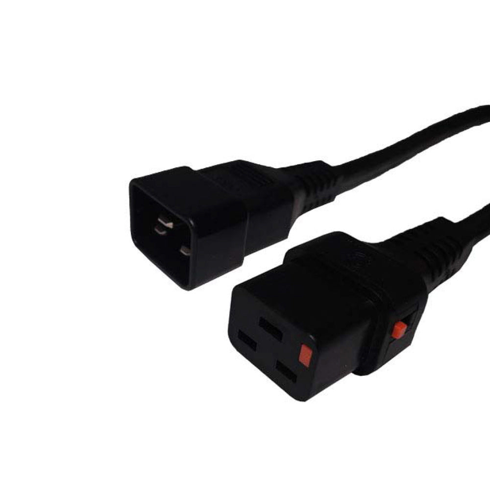 Locking C19 to C20 Power Cable - SJT Jacket