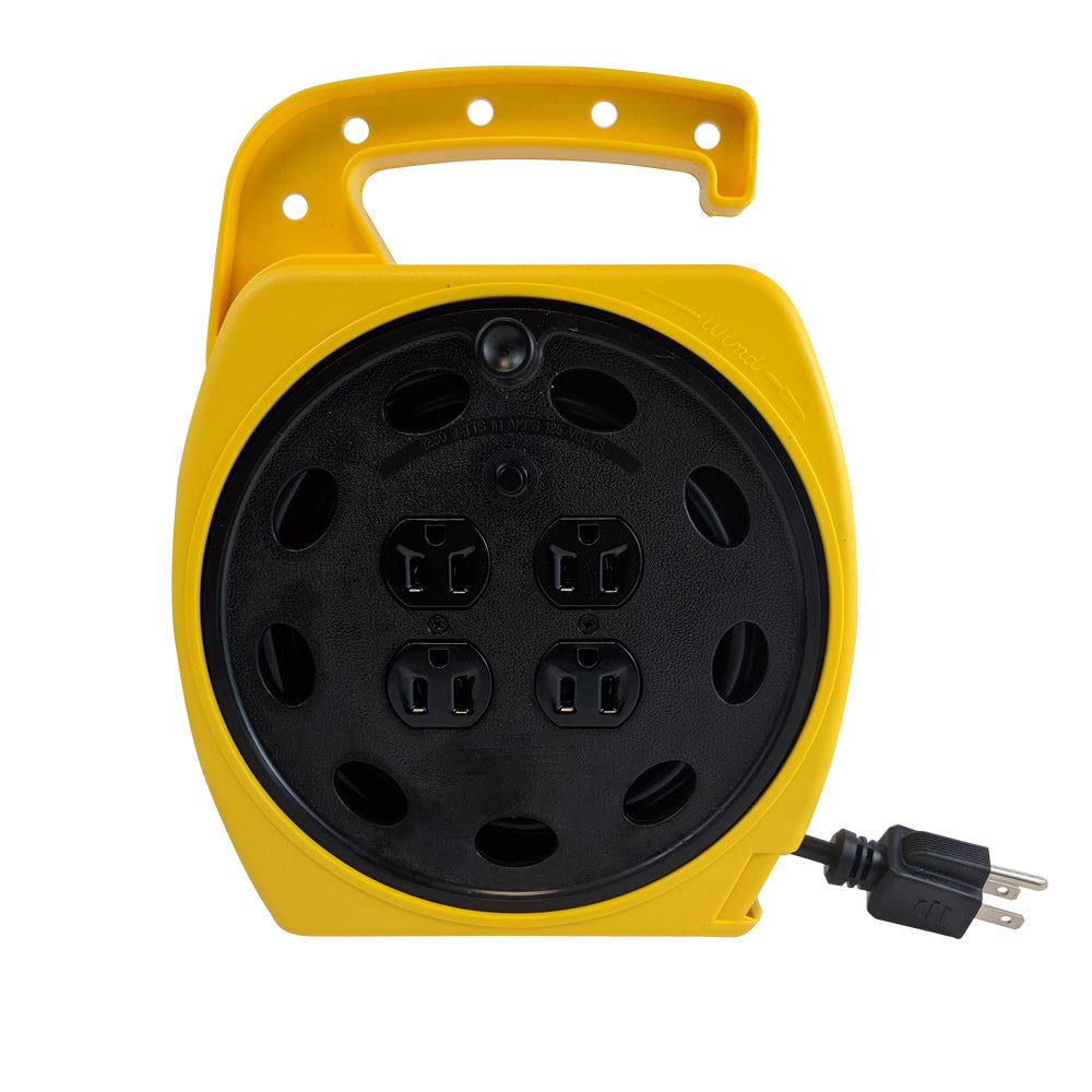 Extension Cord Reel with 4 Outlets - 5-15P to 5-15R - SJT
