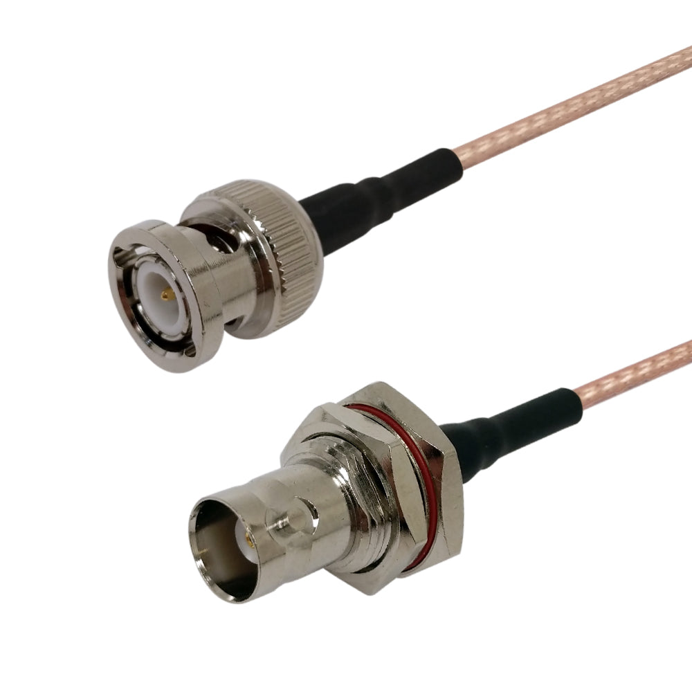 Premium Phantom Cables RG316 BNC Male to BNC Female Bulkhead Cable