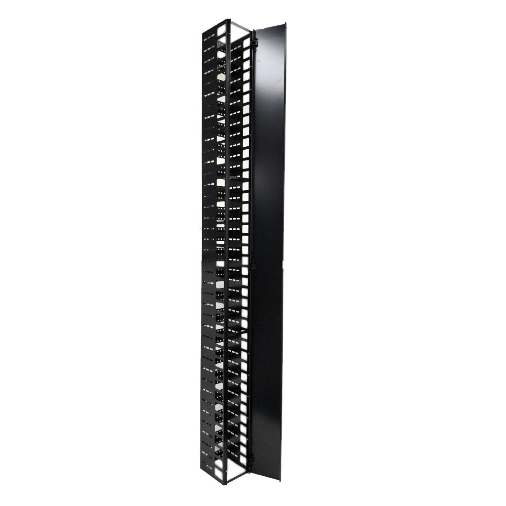 Vertical Cable Manager for 42U Relay Rack - Front Facing