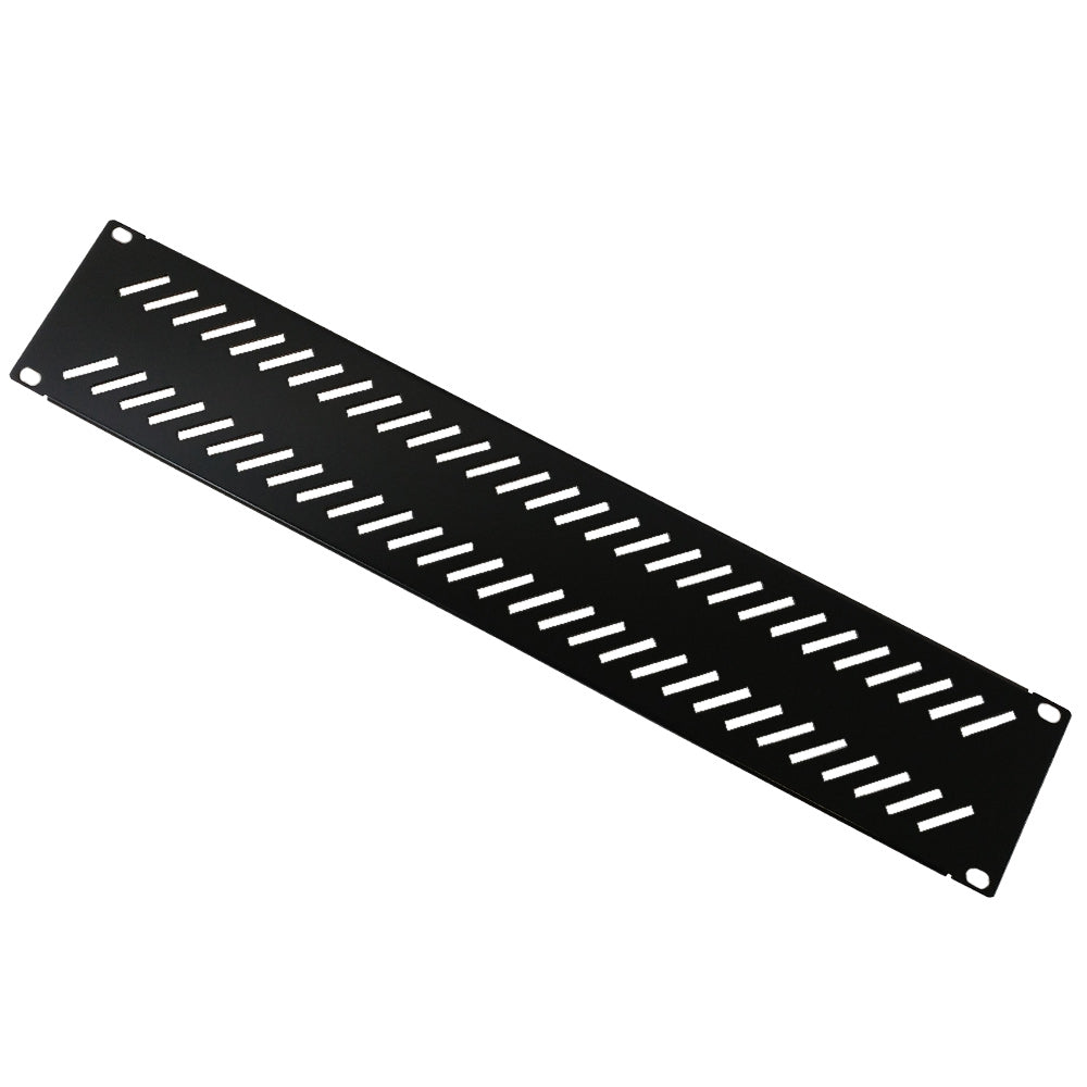 Blank Filler Panels - Black 2U - Vented