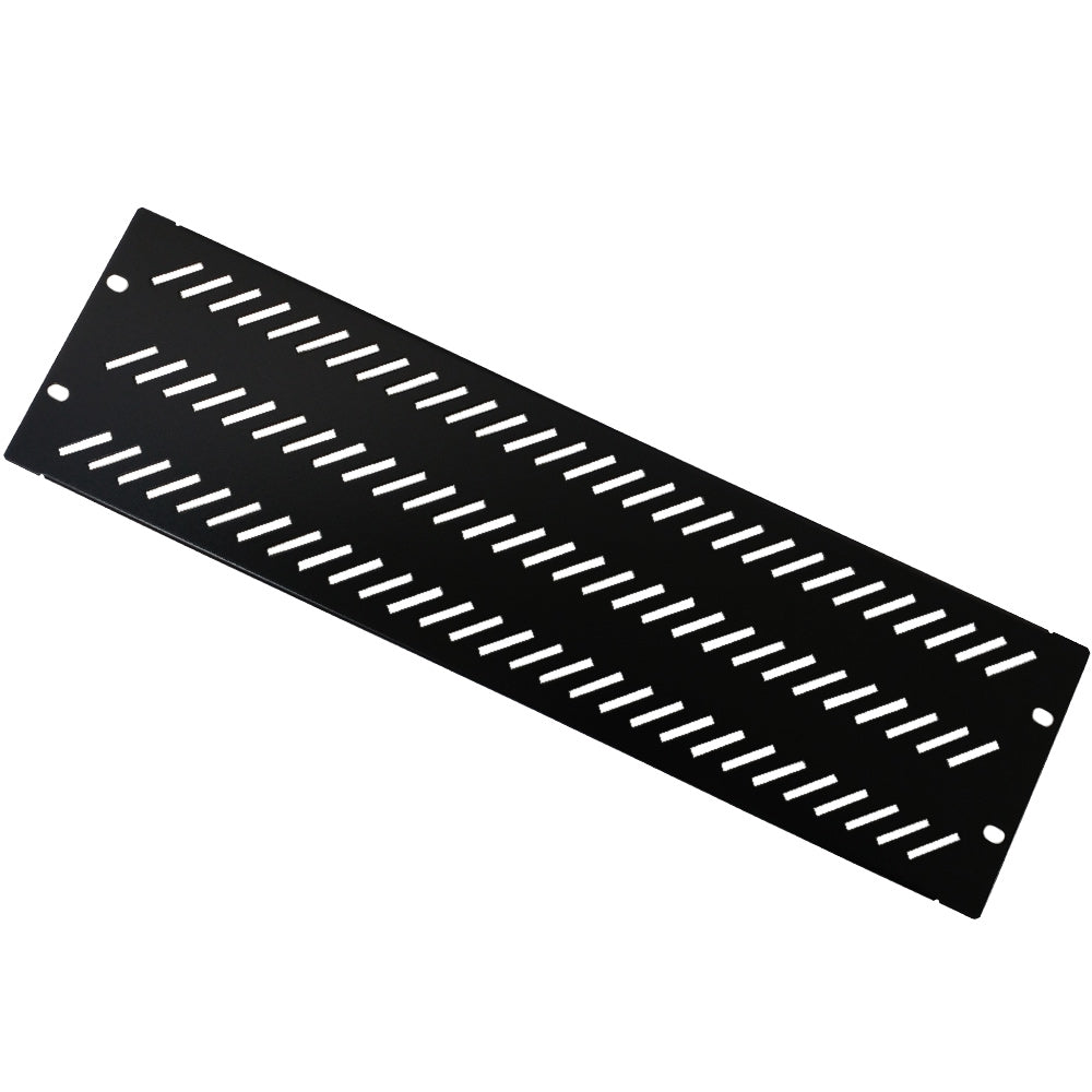 Blank Filler Panels - Black 3U - Vented