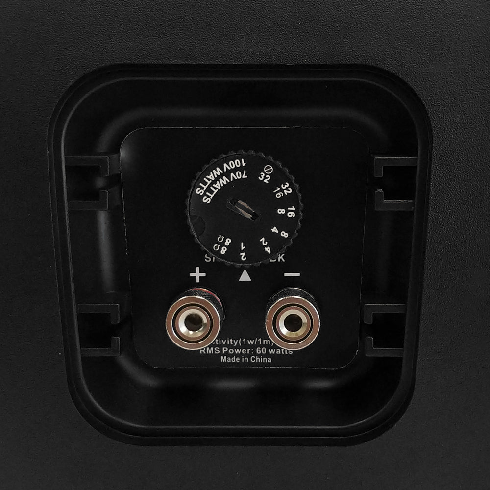 5.25 Inch Indoor/Outdoor Wall Mounted Speaker (Single) - 70V/100V - 80W Max - IP56 Rated - Black