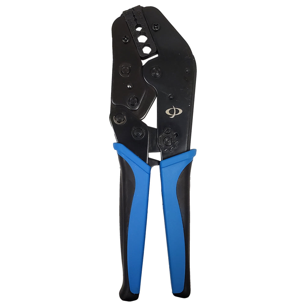 Professional Ratcheting Crimp Tool for RG6 SDI & Belden 1694 Coax Cable Connectors - Hex Sizes 0.042 inch, 0.068 inch, 0.178 inch, 0.255 inch