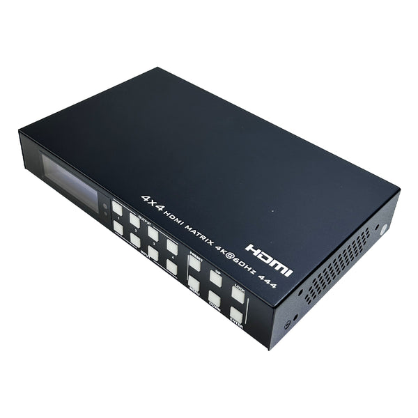 4x4 HDMI Matrix 4K@60Hz - YUV 4:4:4 - 18Gbps - HDCP 2.2in/2.2out - IR control