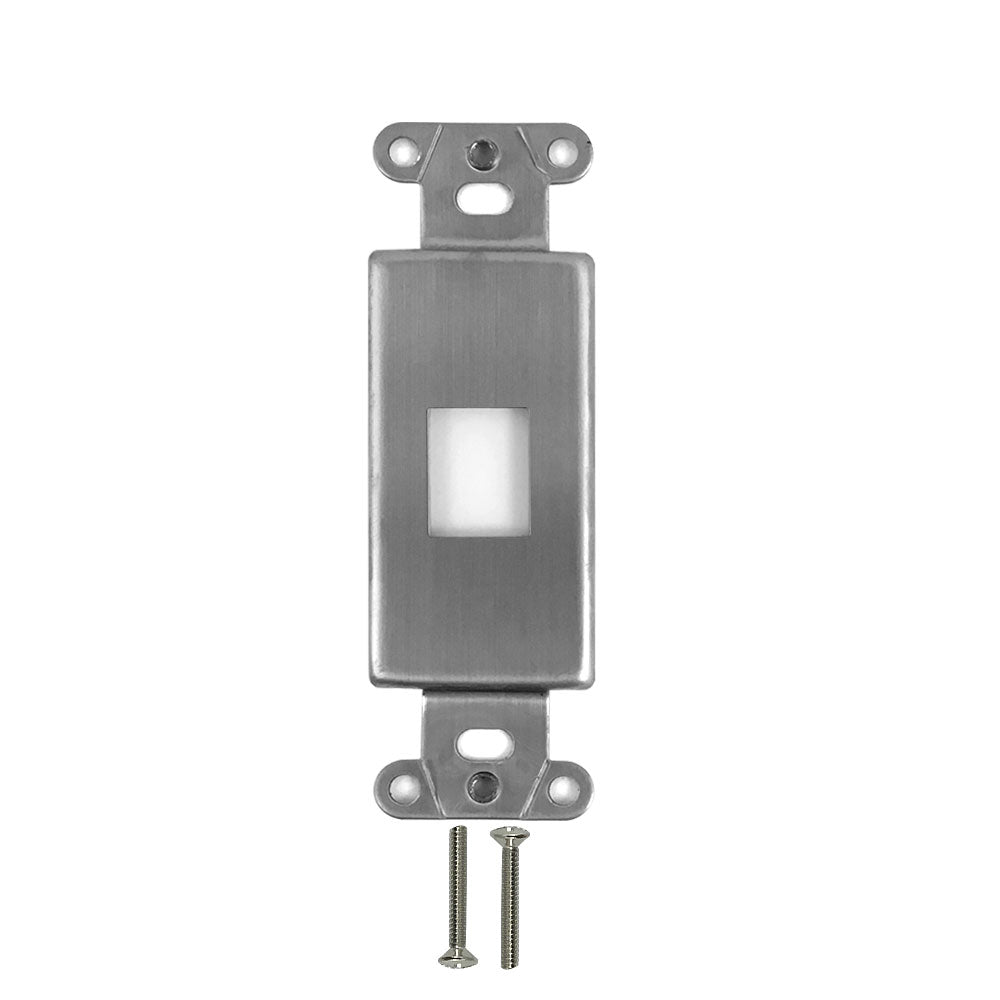 Decora Strap 1x Keystone - Stainless Steel Wall Plate