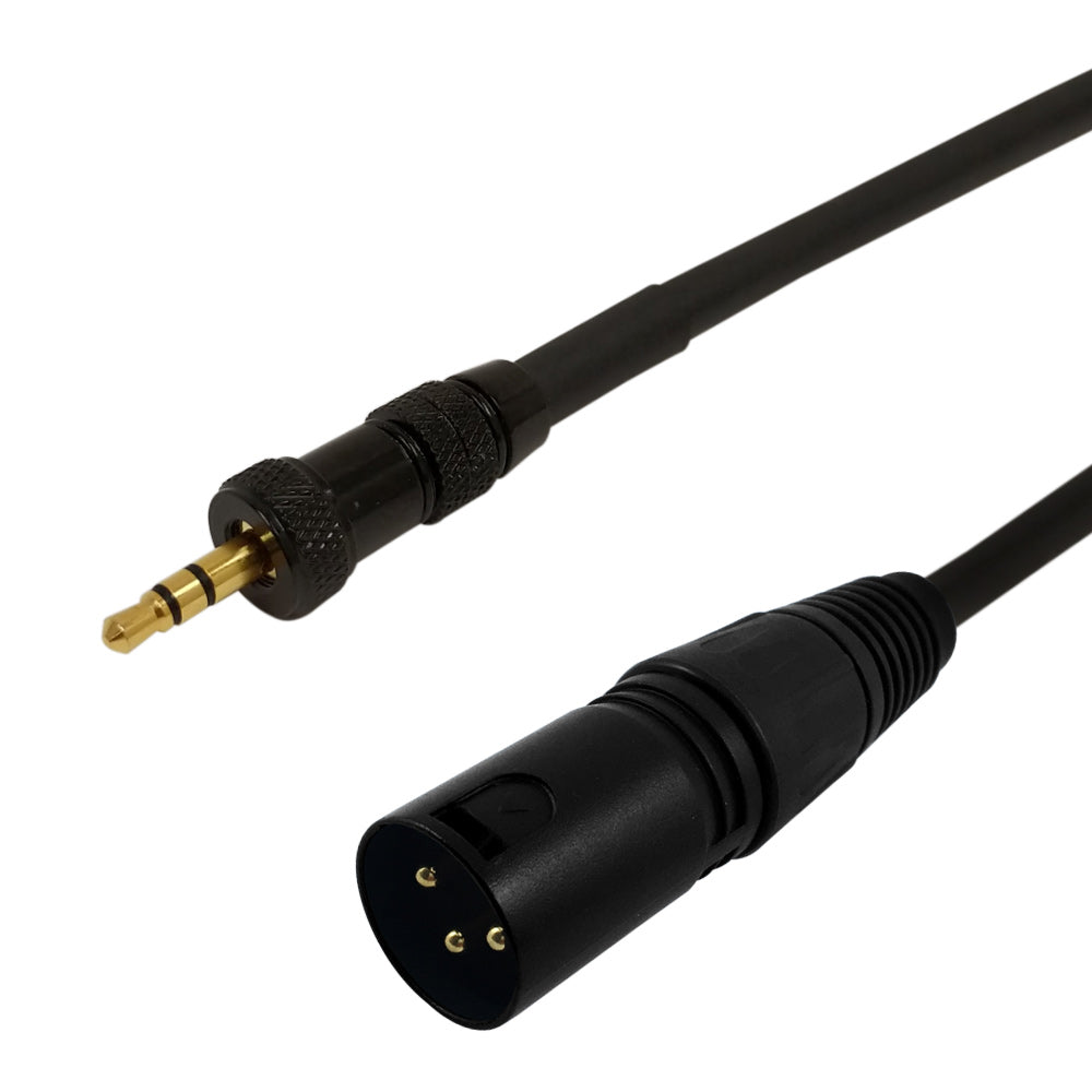 Premium Phantom Cables Balanced XLR Male To 3.5mm Locking Male Cable