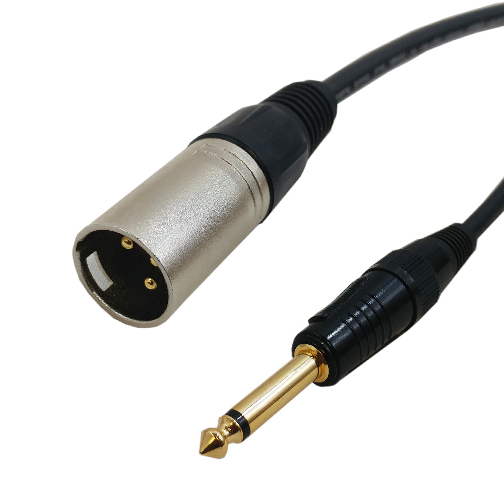 Premium Phantom Cables XLR Male to 1/4 Inch TS Male Cable