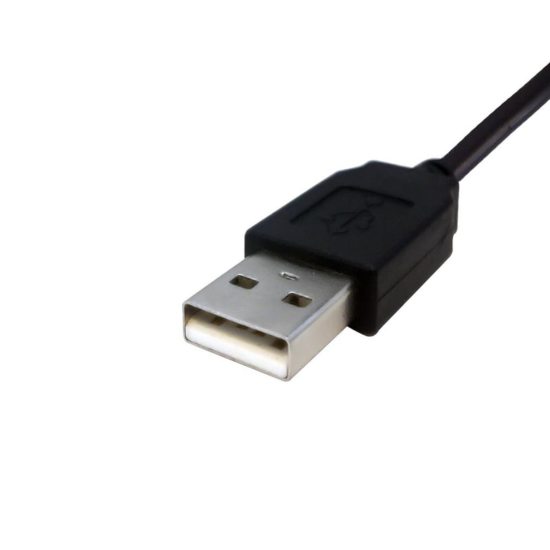 USB 2.0 A Straight Male to Micro-B Left Angle Cable - Black