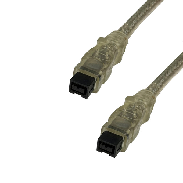 9P/9P IEEE 1394B 800MB FireWire Cable - Clear