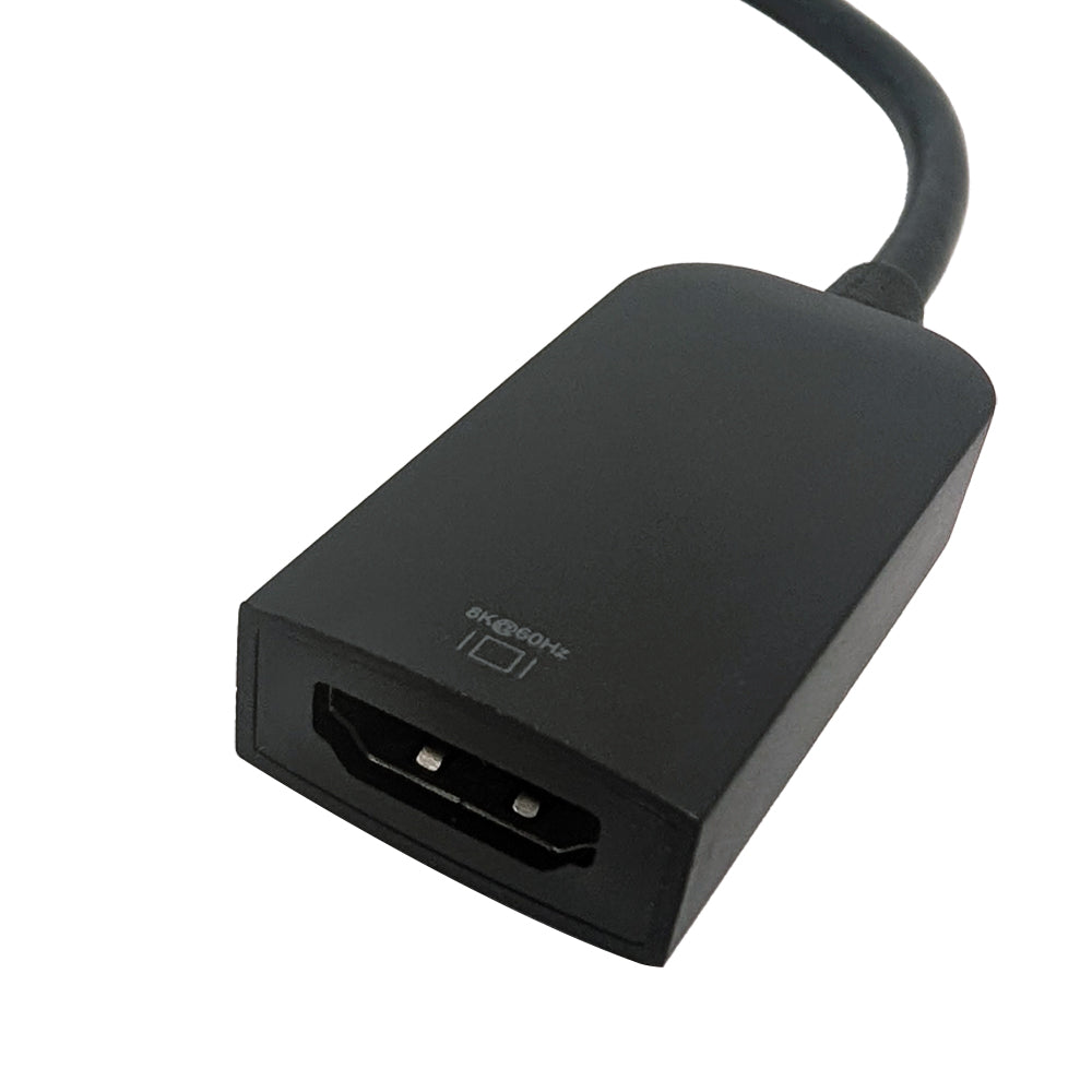 USB Type-C to HDMI 8K@60Hz Adapter - DP 1.4 Alt Mode - HDR - Black