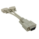 8 inch VGA Splitter Cable HD15 Male to 2x HD15 Female
