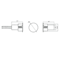 3/4 Inch Recessed Magnetic Contact Sensor with Leads for Alarm Systems Suitable for Steel Doors - White (Pack of 10)