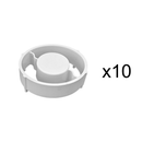 3/4 Inch Recessed Magnetic Contact Sensor with Leads for Alarm Systems Suitable for Steel Doors with Channel - White (Pack of 10)