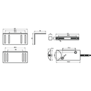 Armored Overhead Magnetic Contact Sensor with L Bracket for Alarm Systems - SPDT