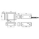 Armored Surface Mount Magnetic Contact Sensor with Bracket for Alarm Systems - SPDT