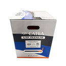 1000ft CAT6A Solid U/UTP 650Mhz 23AWG CMP Plenum Bulk Cable